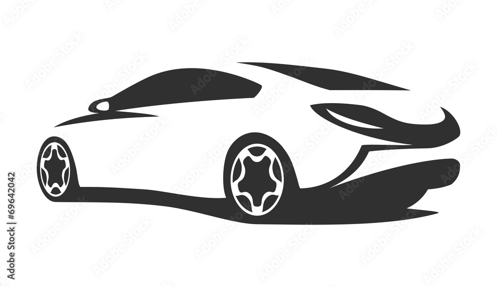 Fototapeta premium Silhouette tuning car