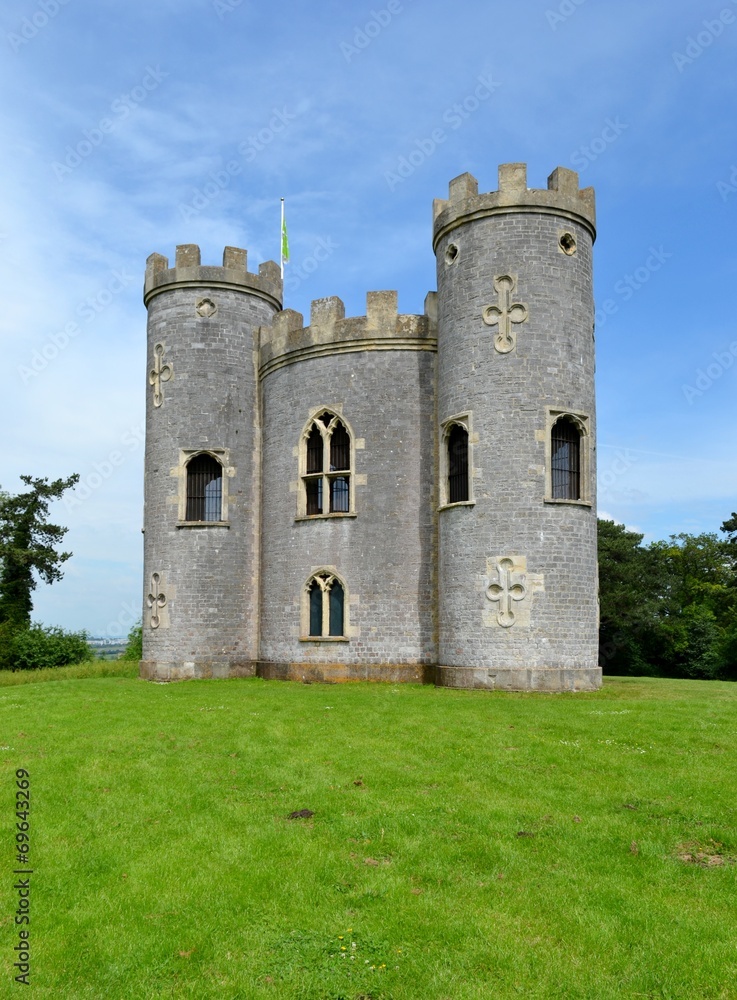 Building from Blaise Castle and sky