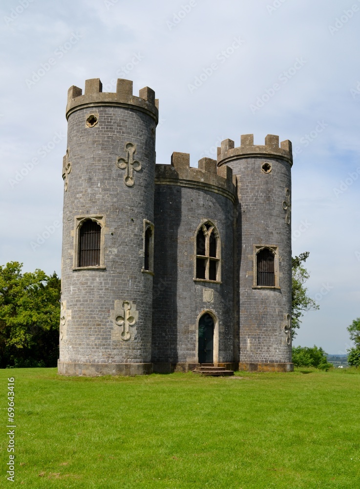 Building from Blaise Castle and sky