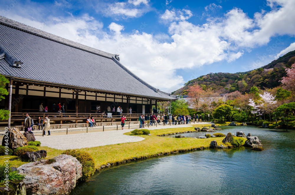 Naklejka premium Shoin (Drawing Hall) of Tenryuji temple. 