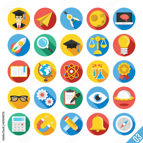 Modern Vector Flat Icons Set 3