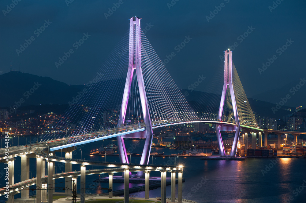 Busan Harbor Bay Bridge