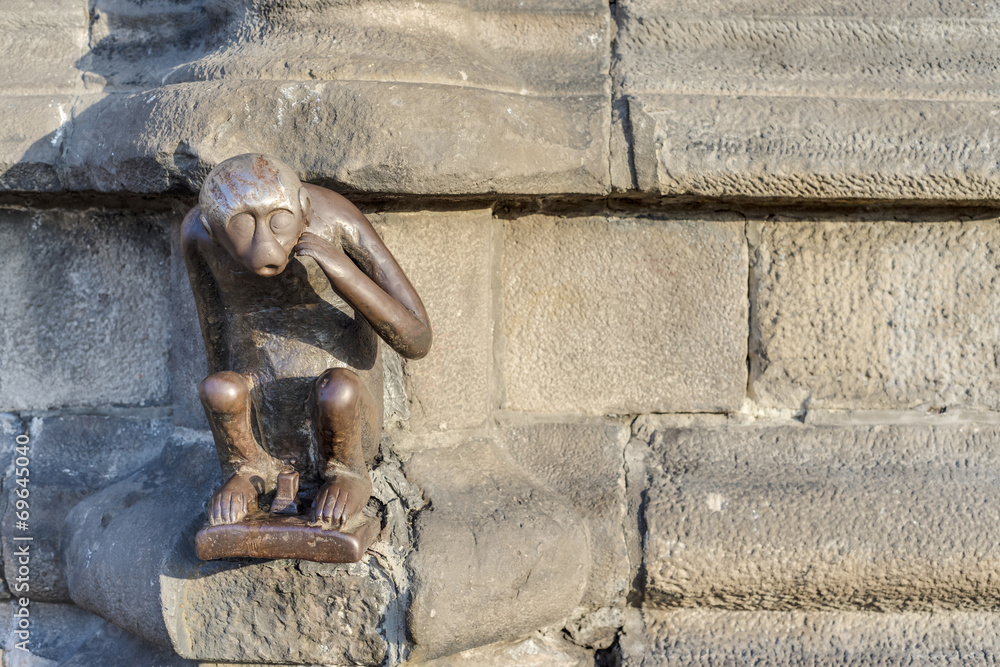 Guardhouse Monkey statue in Mons, Belgium. Guardhouse Monkey statue in Mons, Belgium.