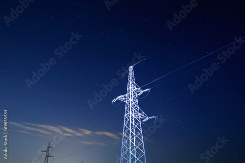 Obraz na płótnie Pylon under starry sky w salonie