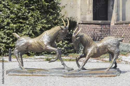 Sculpture of two goats