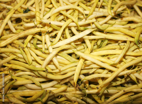 Yellow colored beans on farmers market