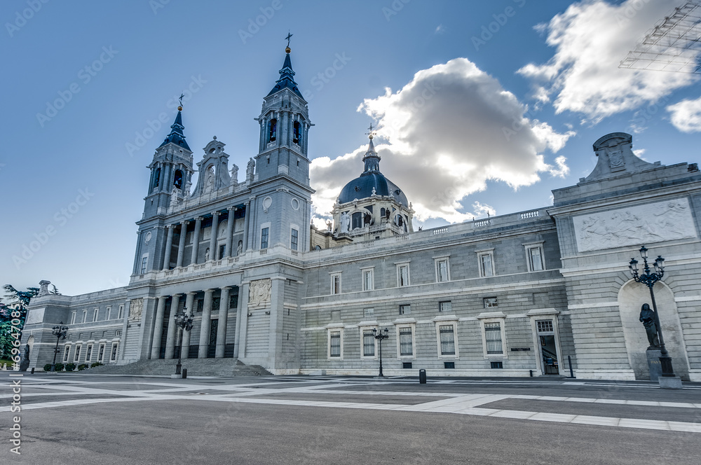 Almudena cathedral in Madrid, Spain.