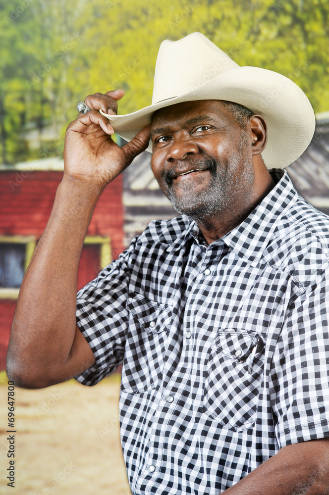 Obraz premium Howdy-Saying Cowboy