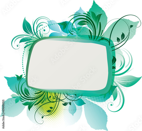 Abstract floral copy space