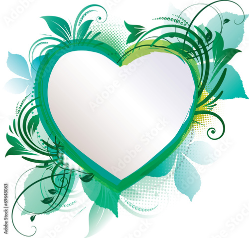 Abstract floral heart