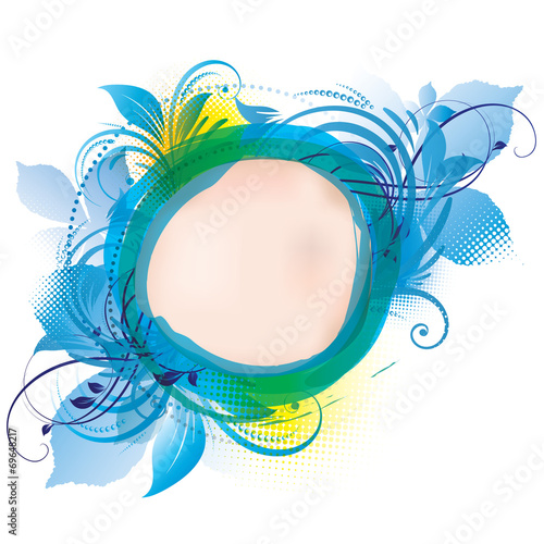 Abstract floral copy space