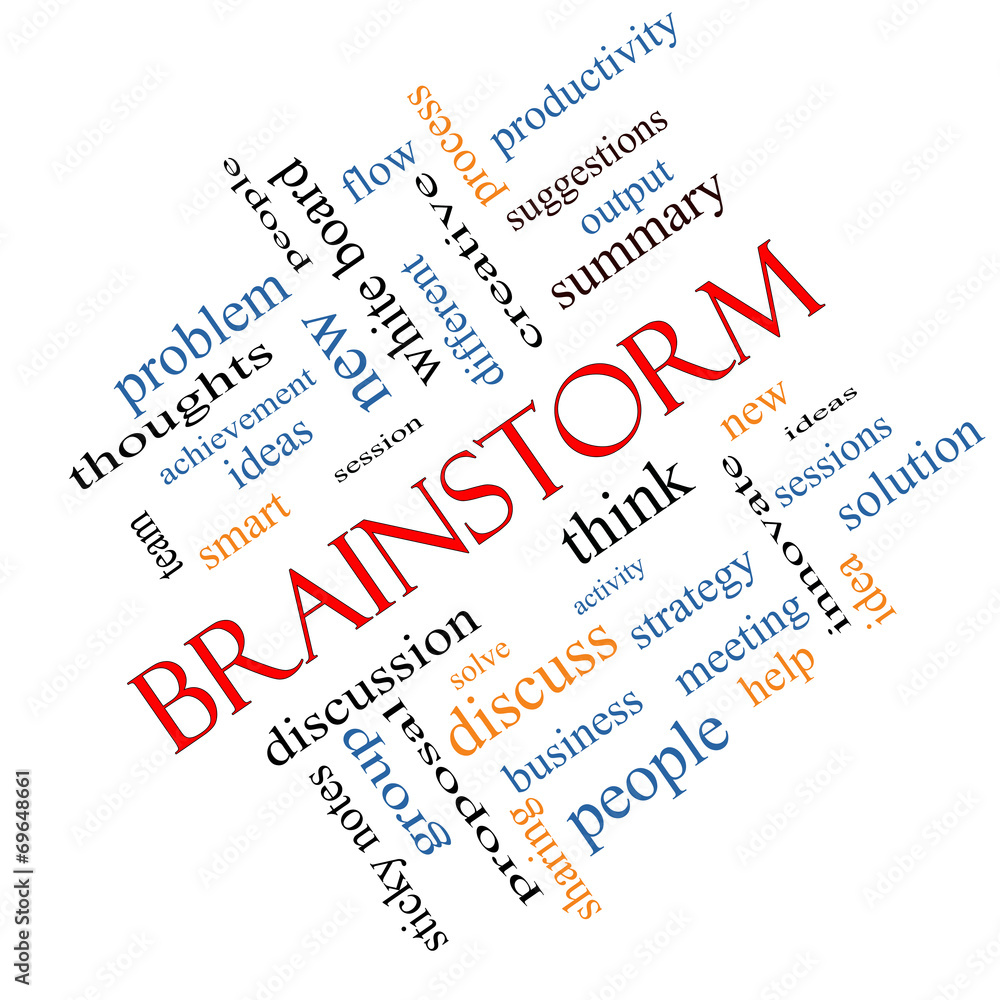 Brainstorm Word Cloud Concept Angled