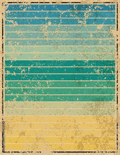 Summer holiday vintage on light sea and island color, vector ill