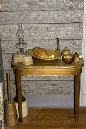 Old american artifacts from a museum photo