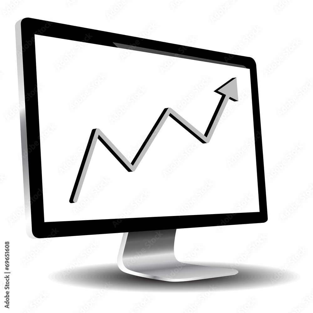 LED Monitor against white background. LED Monitor against white background.
