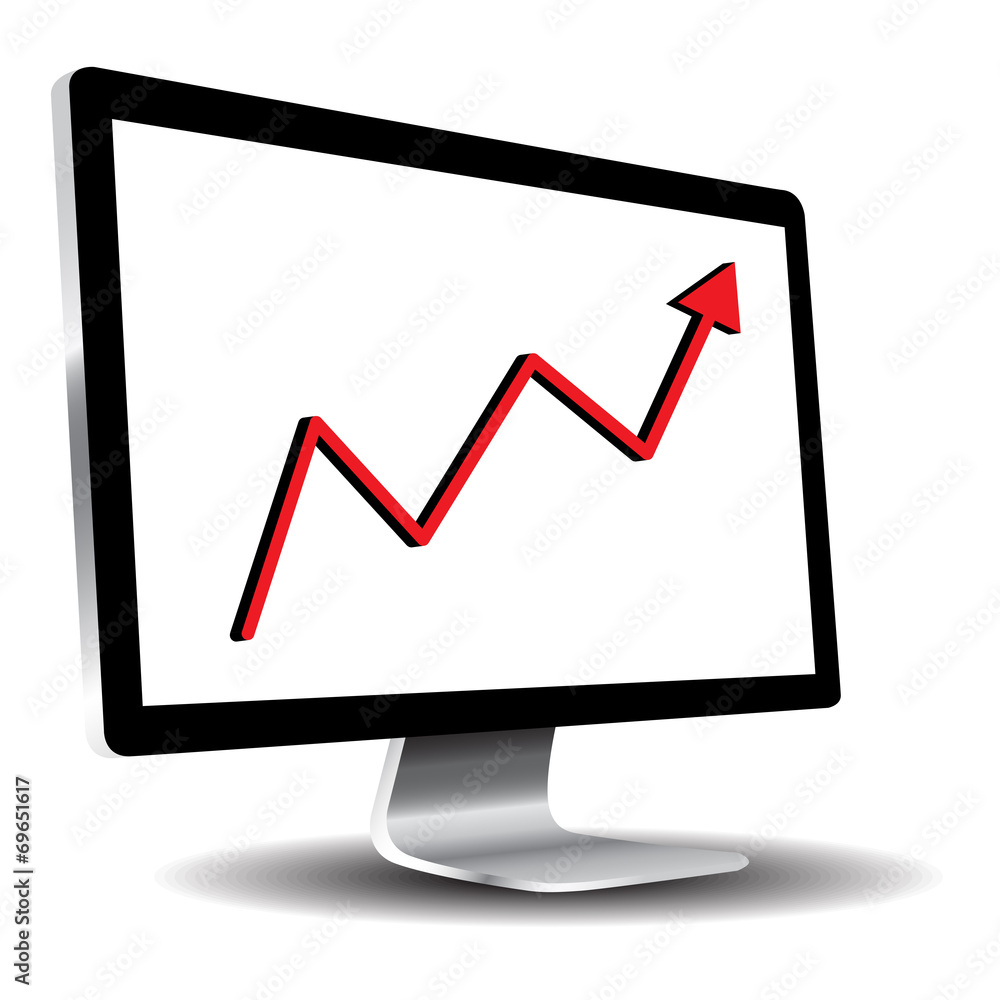 LED Monitor against white background. LED Monitor against white background.