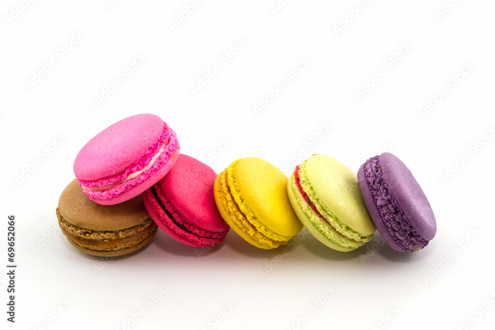 Sweet and colourful french macaroons or macaron, Dessert. Sweet and colourful french macaroons or macaron, Dessert.