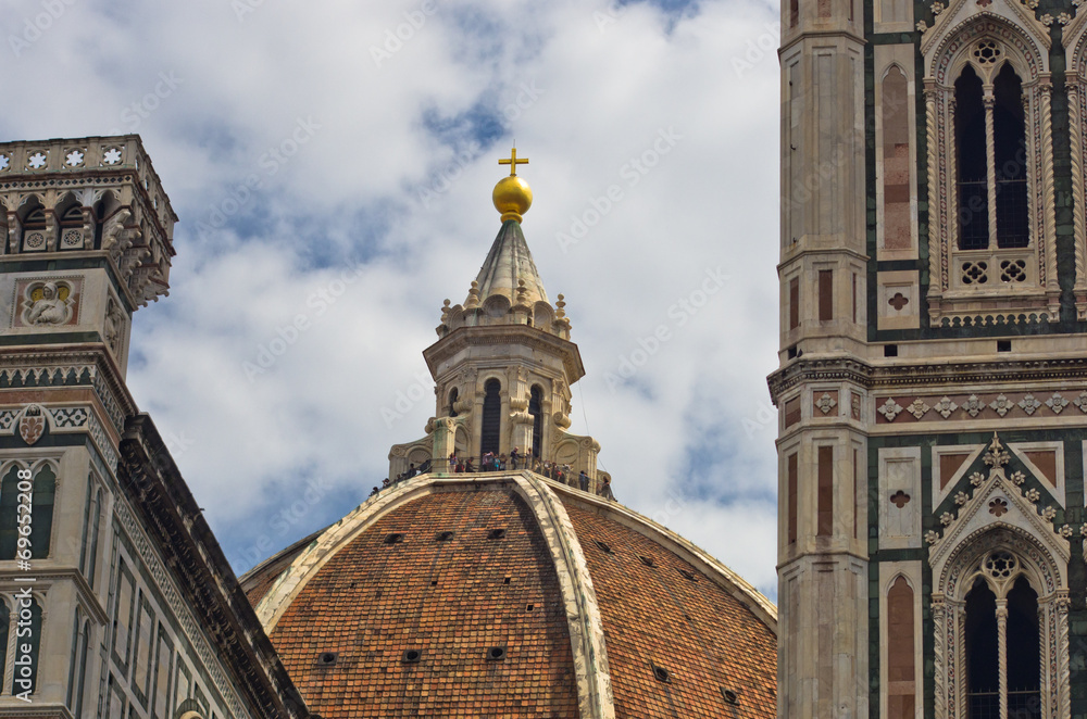 Details of Santa Maria cathedral in Florence, Tuscany