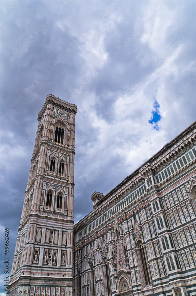 Bell tower of Santa Maria cathedral in Florence, Tuscany