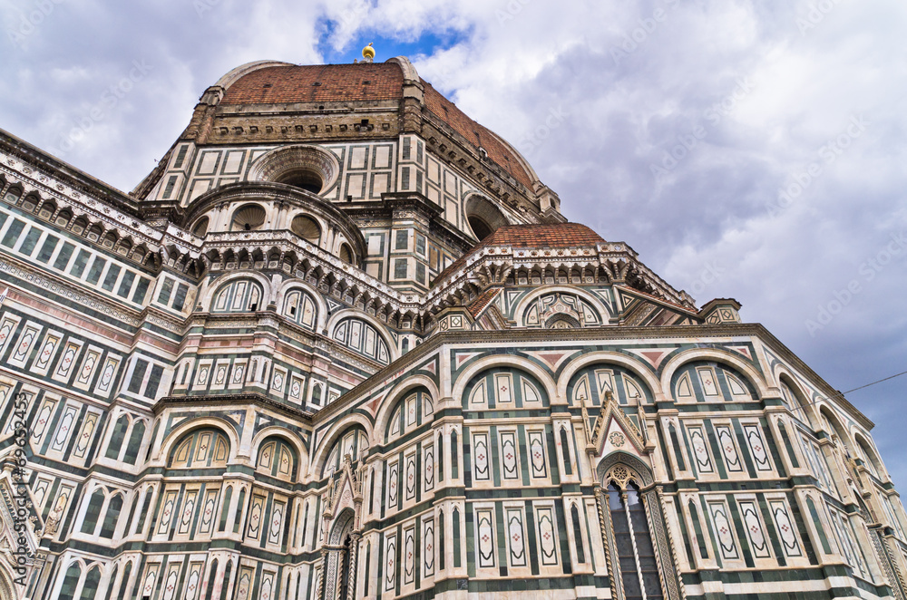 Details of Santa Maria del Fiore cathedral in Florence, Tuscany