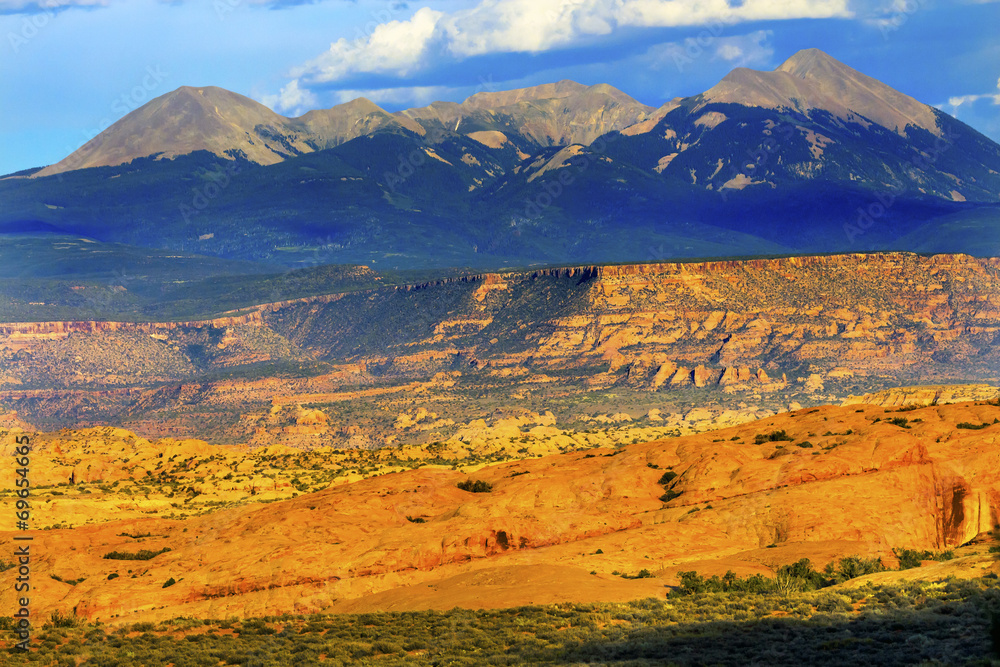 La Salle Mountains Rock Canyon Arches National Park Moab Utah La Salle Mountains Rock Canyon Arches National Park Moab Utah
