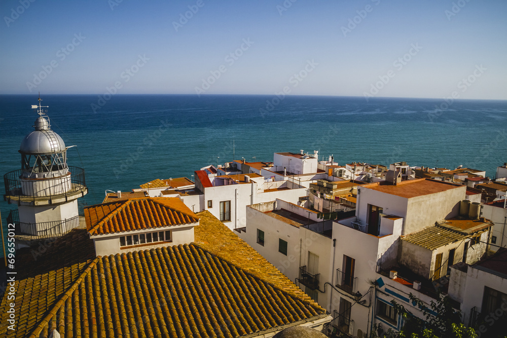 summer, Lighthouse penyscola views, beautiful city of Valencia i