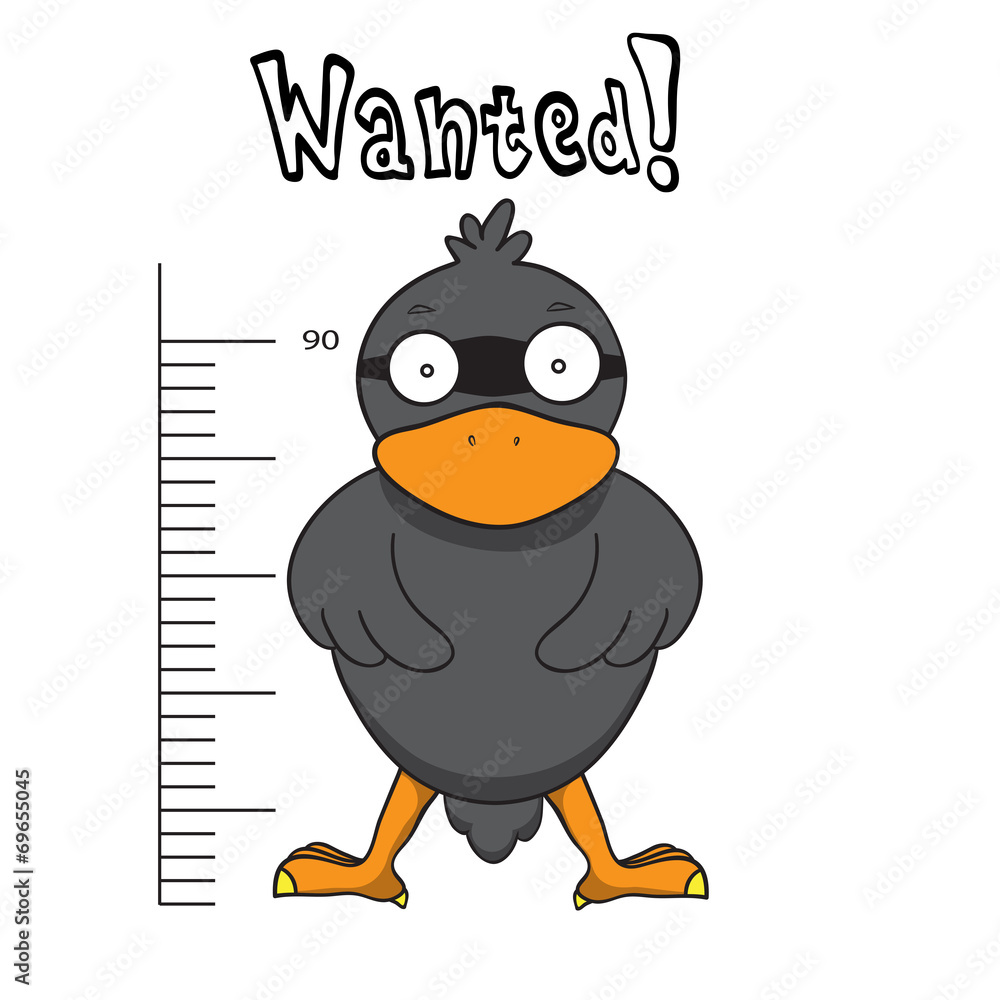 Naklejka premium Illustration of corvus prisoners were captured