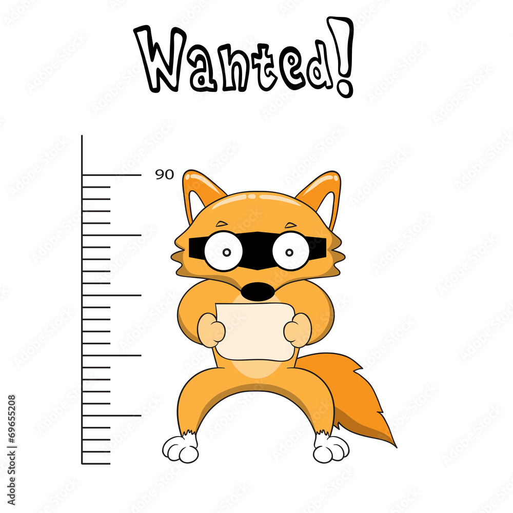 Naklejka premium Illustration of fox prisoners were captured