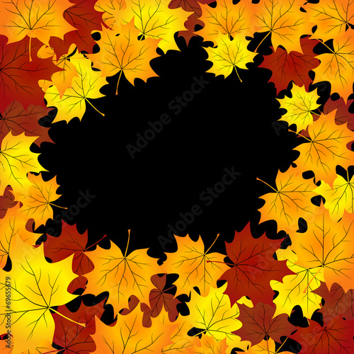 autumn background with maples leaves.