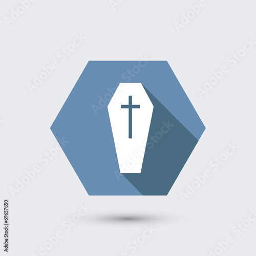 vector modern flat icon with long shadow.