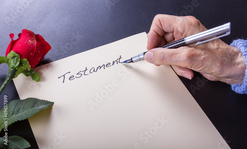 Mein Testament mit Füller schreiben