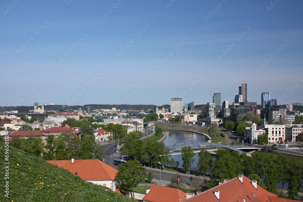 Panorama of Vilnius from the Castle Hill. Lithuania