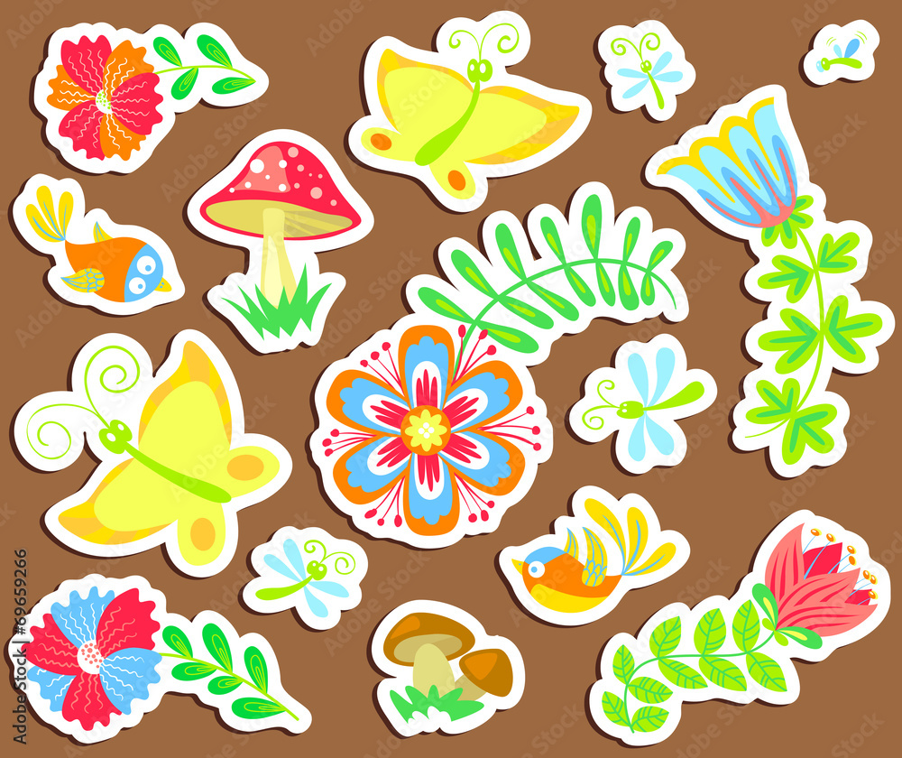 Floral stickers Floral stickers