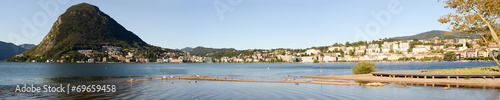 The bay of lake Lugano on Switzerland © fotoember