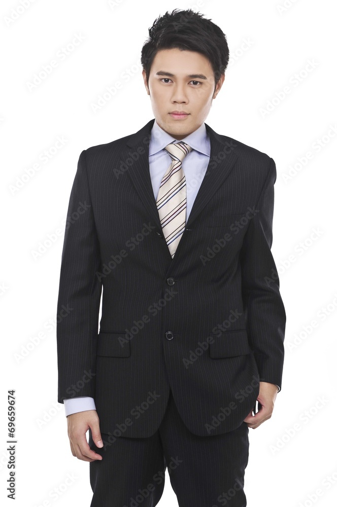 young business man portrait on white background young business man portrait on white background
