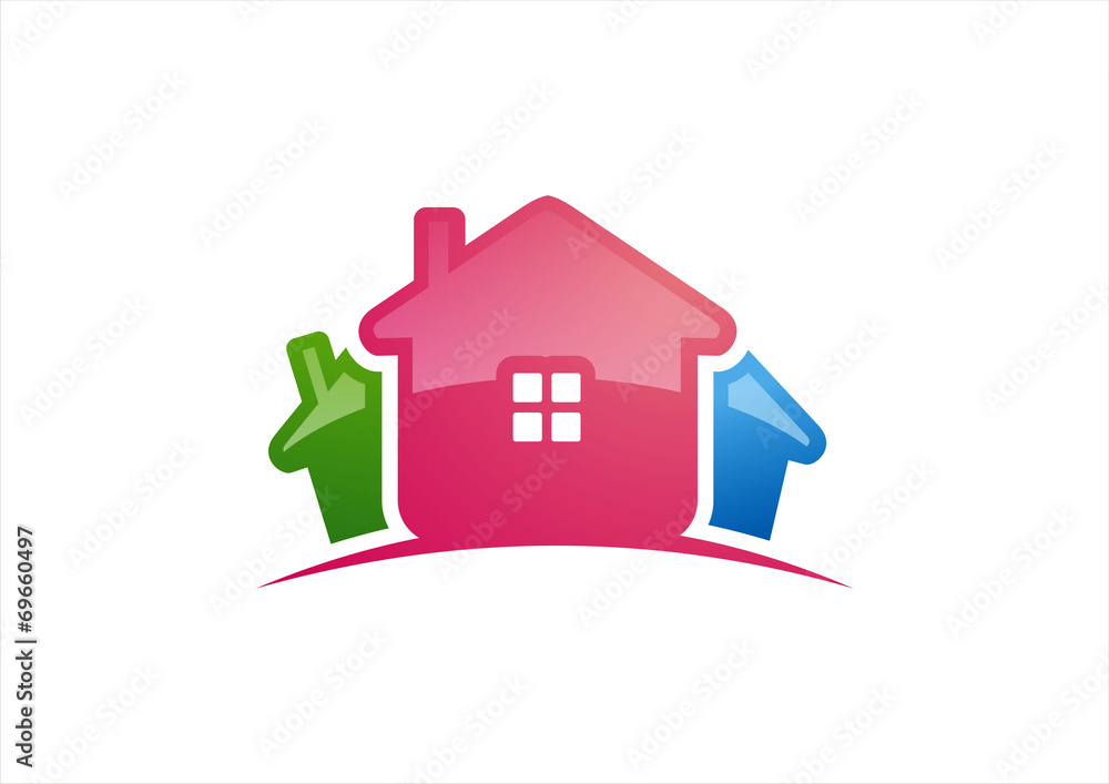 Real estate concept. Small house - Vector icon isolated