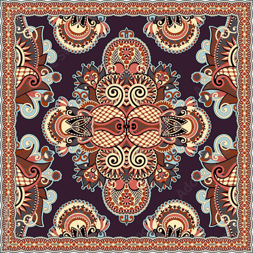 Traditional ornamental floral paisley bandanna