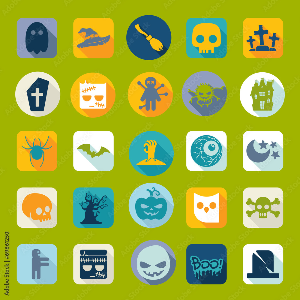 Set of halloween icons