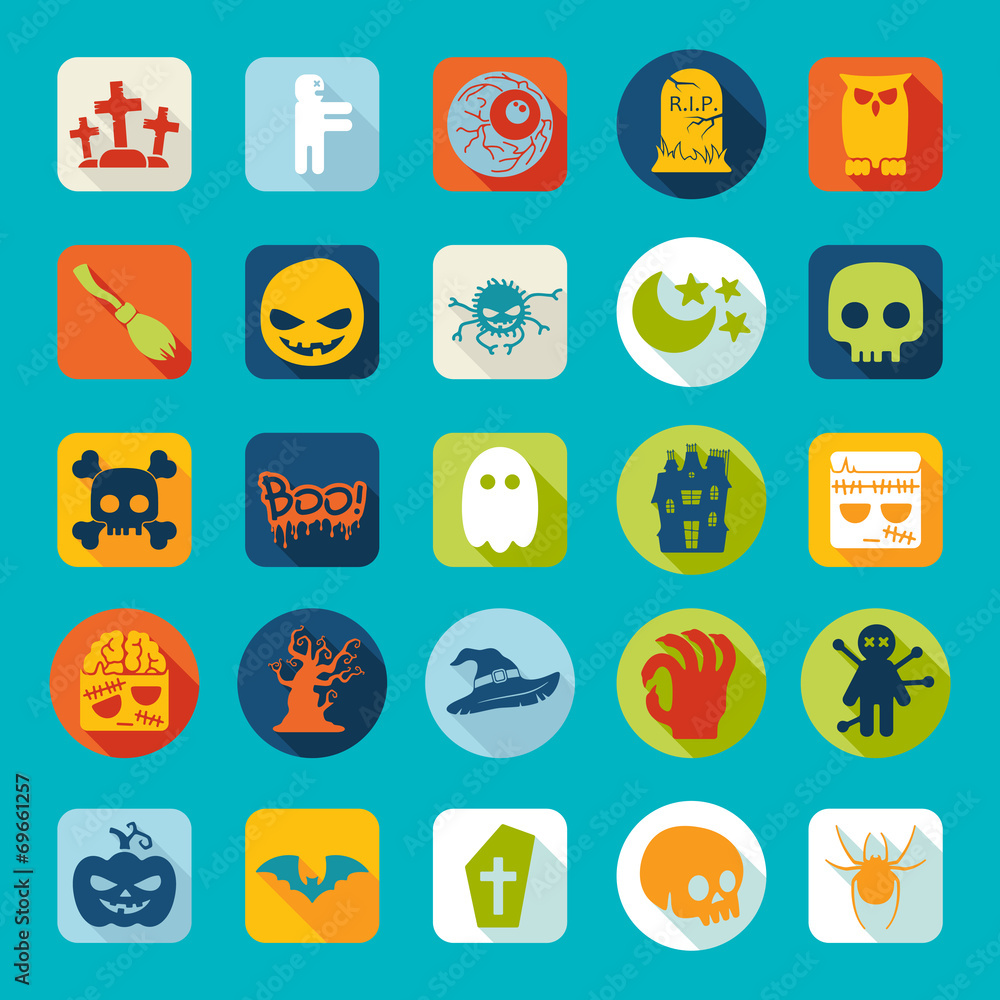 Set of halloween icons Set of halloween icons