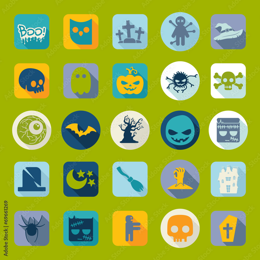 Set of halloween icons Set of halloween icons
