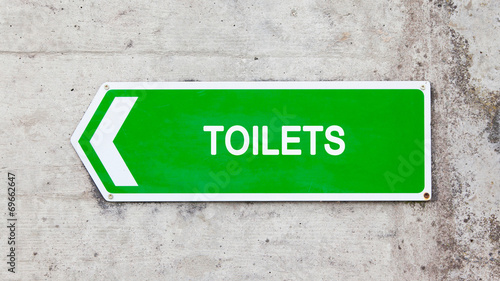 Green sign - Toilets