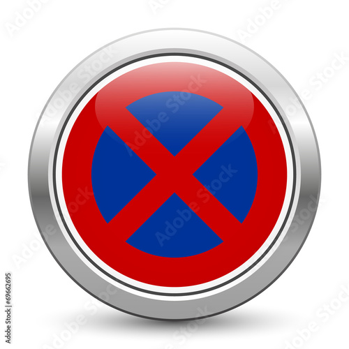 Absolutes Haltverbot – Halteverbot – glossy metallic button