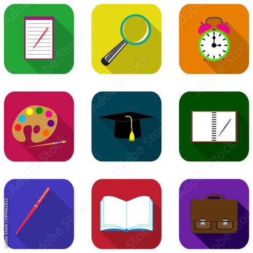 School icon set