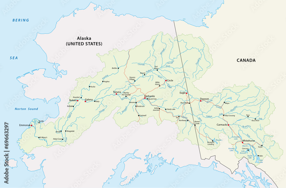 yukon river Karte