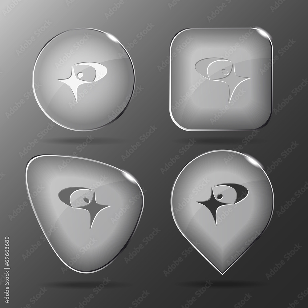 Little man. Glass buttons. Vector illustration. Little man. Glass buttons. Vector illustration.