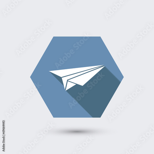 vector modern flat icon with long shadow.