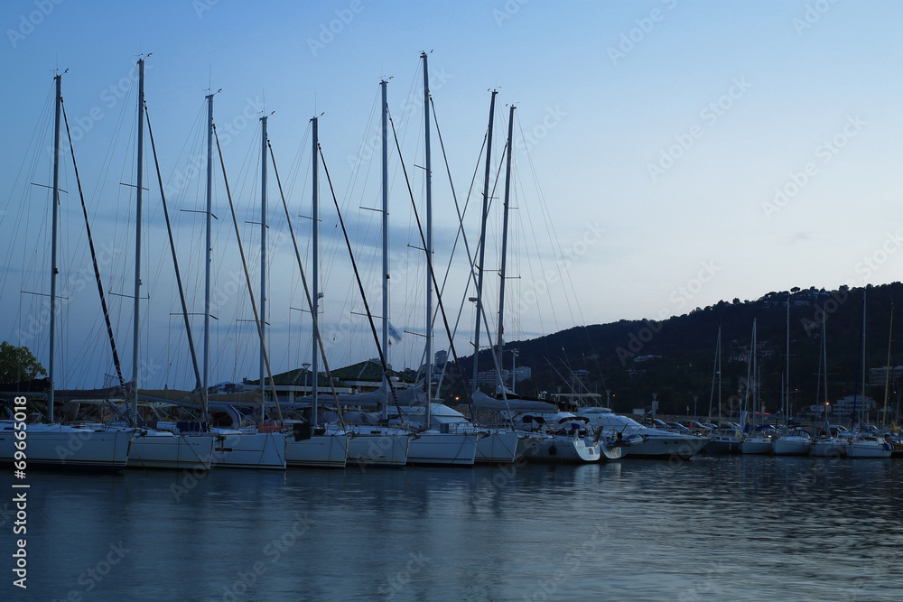 Fototapeta premium France Riviera, the marine Bay with yachts and boats