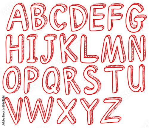 Red alphabets