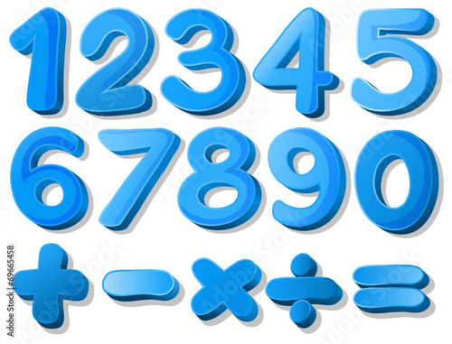 Blue number