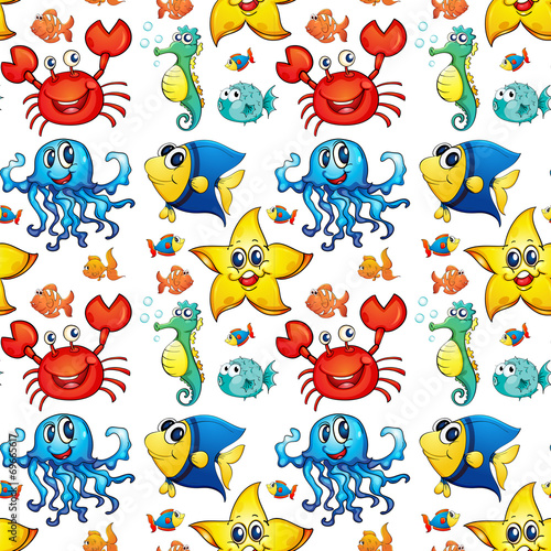 Seamless sea animals
